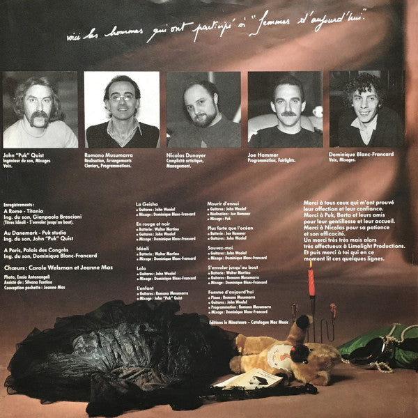 Jeanne Mas : Femmes D'Aujourd'hui (LP, Album)