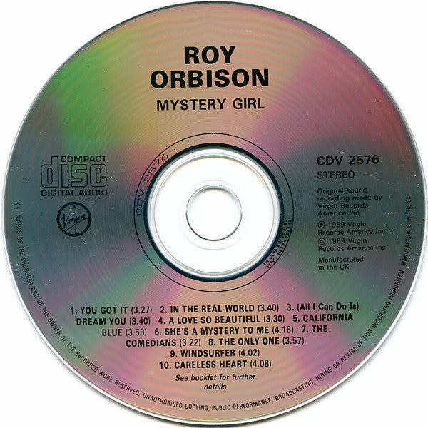 Roy Orbison : Mystery Girl (CD, Album)