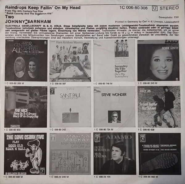 John Farnham : Raindrops Keep Fallin' On My Head (7", Single)