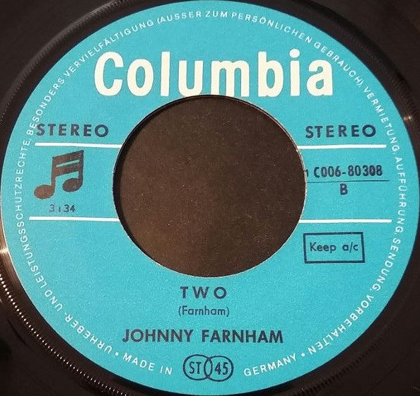 John Farnham : Raindrops Keep Fallin' On My Head (7", Single)