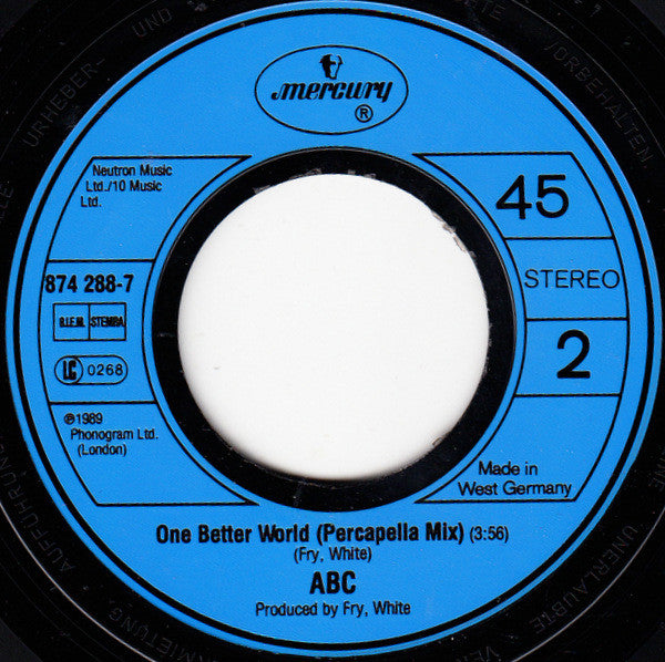 ABC : One Better World (7", Single)