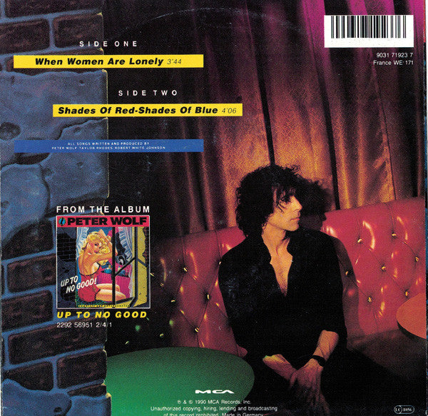 Peter Wolf : When Women Are Lonely (7", Single)