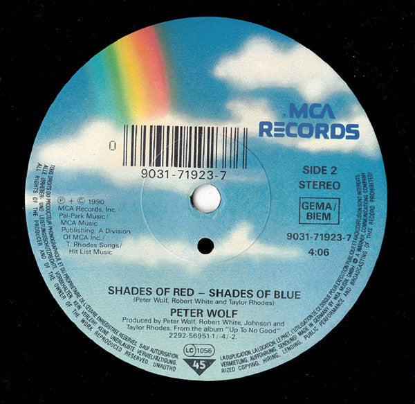 Peter Wolf : When Women Are Lonely (7", Single)