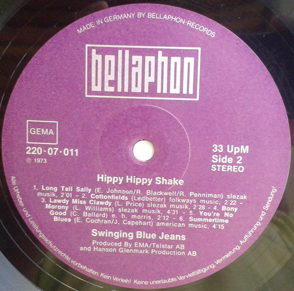 The Swinging Blue Jeans : Hippy Hippy Shake (LP, Album, RE)