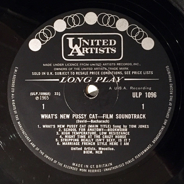 Burt Bacharach : What's New Pussycat? (Original Motion Picture Score) (LP, Mono)