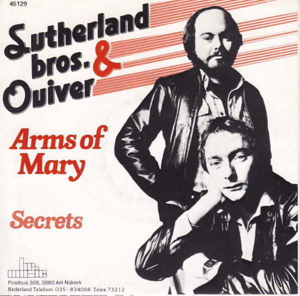 Sutherland Brothers & Quiver : Arms Of Mary (7", Single, RE)