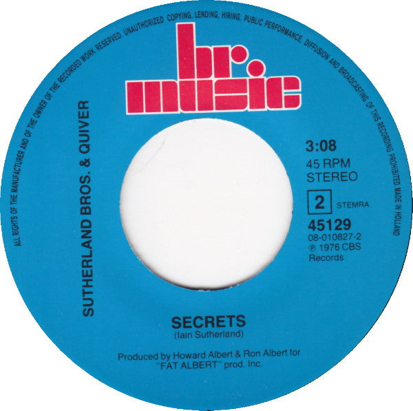 Sutherland Brothers & Quiver : Arms Of Mary (7", Single, RE)