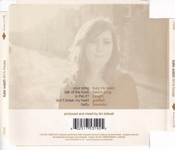 Kate Walsh : Tim's House (CD, Album, Sup)
