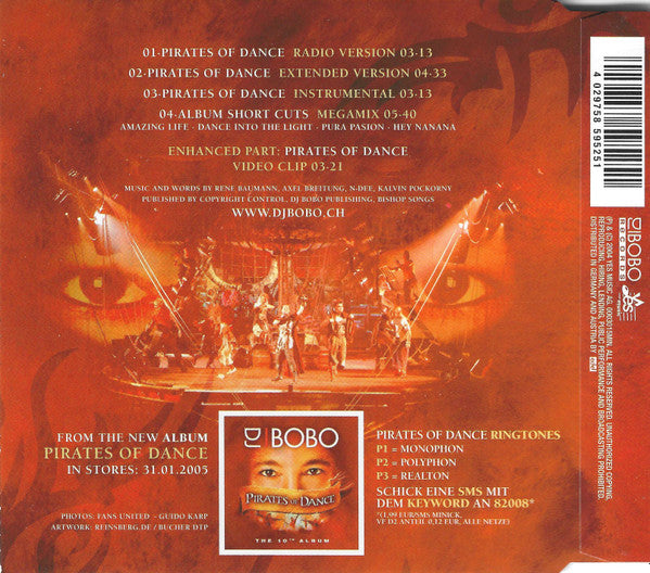 DJ BoBo : Pirates Of Dance (CD, Maxi, Enh)