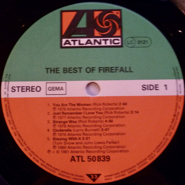 Firefall : The Best Of Firefall (LP, Comp)