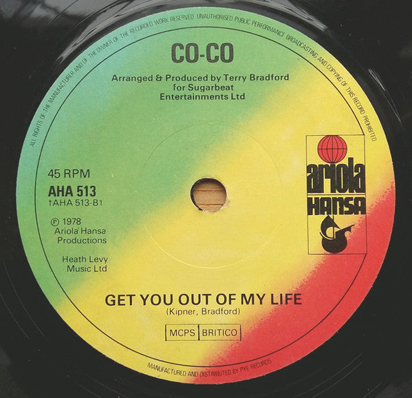 Co Co : Bad Old Days (7", Single, Sol)