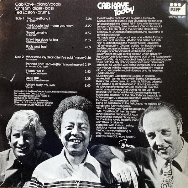 Cab Kaye : Today (LP)