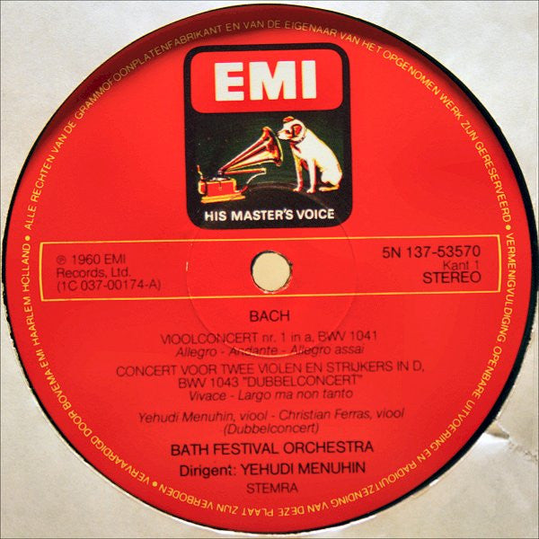 Yehudi Menuhin - Johann Sebastian Bach : Vioolconcerten • Dubbelconcert • Tripelconcert • Concert Voor Viool, Hobo En Strijkers • Clavecimbelconcert (2xLP, Comp, Gat)