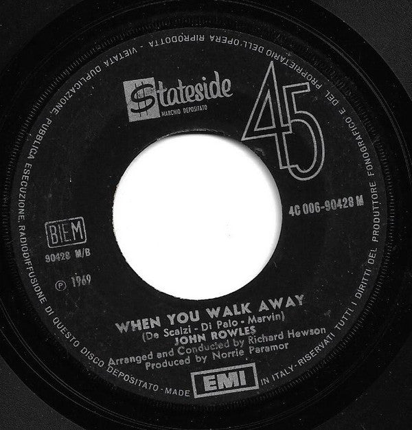 John Rowles : It Takes A Fool Like Me (7")