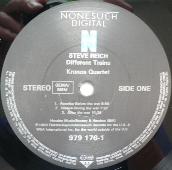Steve Reich - Kronos Quartet / Pat Metheny : Different Trains / Electric Counterpoint (LP, Album)