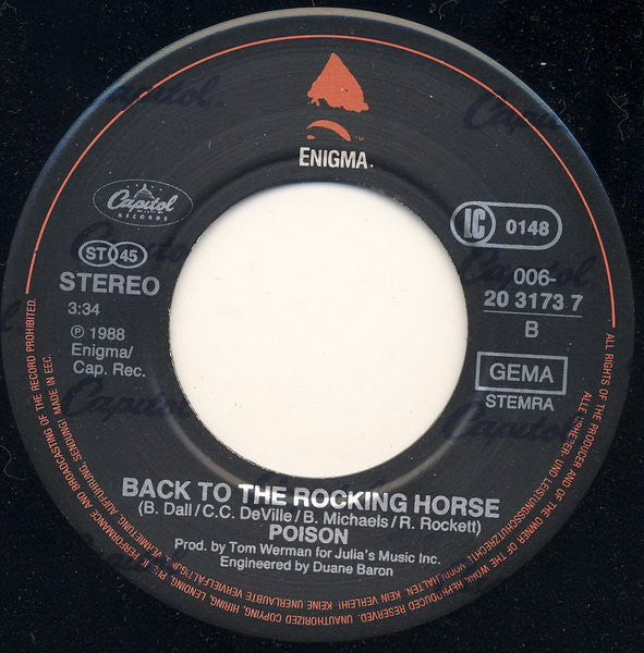 Poison (3) : Every Rose Has Its Thorn (7", Single)