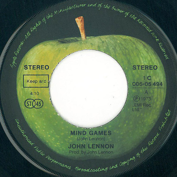 John Lennon : Mind Games (7", Single)