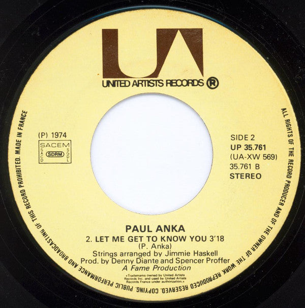 Paul Anka With Odia Coates : One Man Woman / One Woman Man (7", Single)