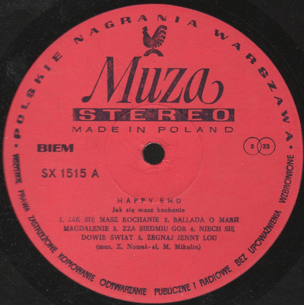 Happy End (2) : Jak Się Masz Kochanie (LP, Album, Red)