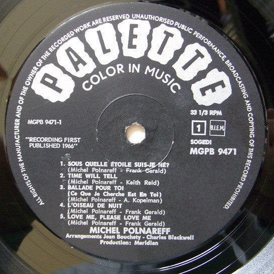 Michel Polnareff : Michel Polnareff (LP, Album)