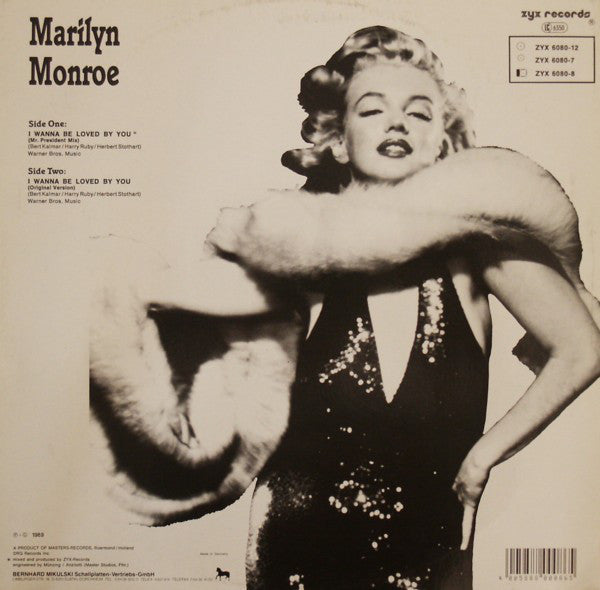 Marilyn Monroe : I Wanna Be Loved By You (12")