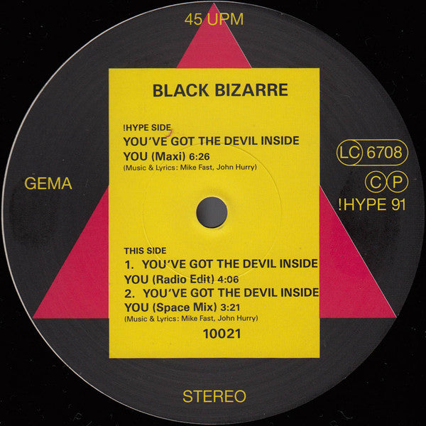 Black Bizarre : You’ve Got The Devil Inside You (12", Maxi)
