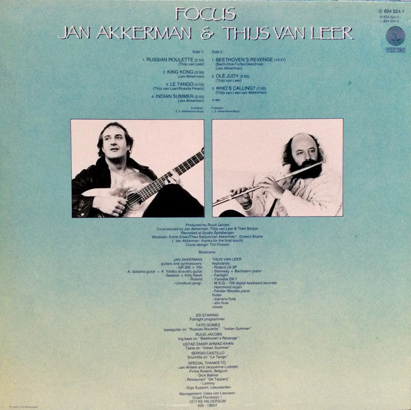 Jan Akkerman & Thijs Van Leer : Focus (LP, Album)
