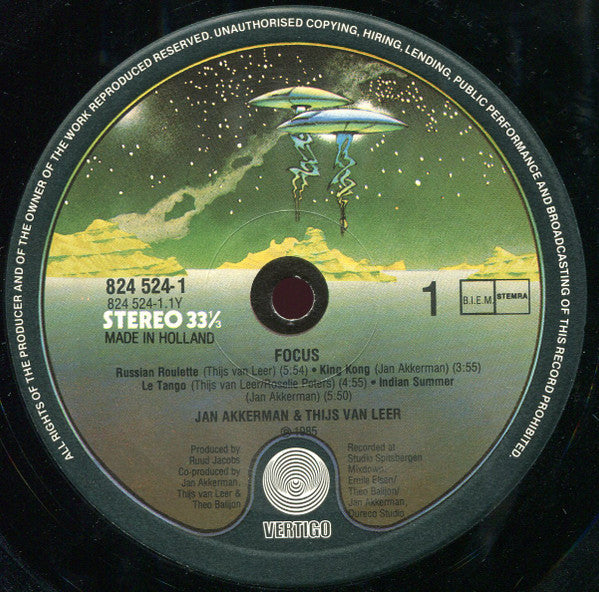Jan Akkerman & Thijs Van Leer : Focus (LP, Album)