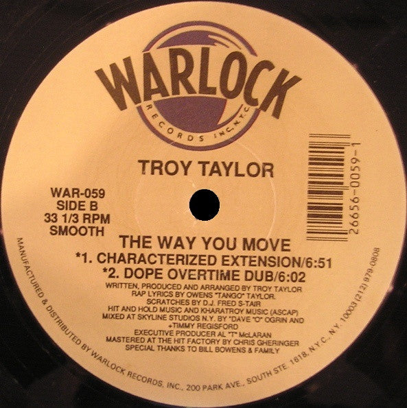 Troy Taylor : The Way You Move (12")