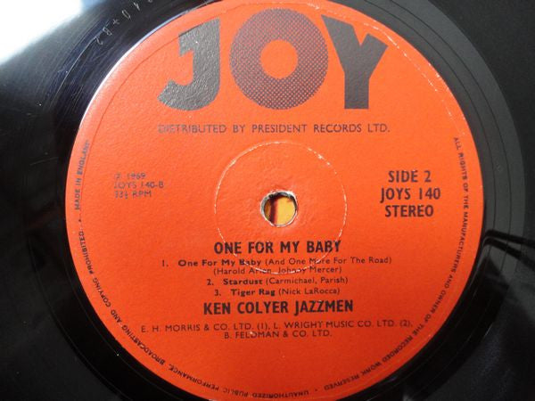 Ken Colyer's Jazzmen : One For My Baby (LP, Album)