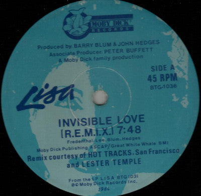 Lisa (2) : Invisible Love (12")