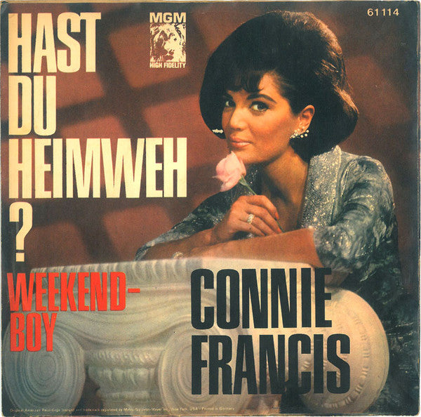 Connie Francis : Weekend-Boy / Hast Du Heimweh (7", Single, Mono)