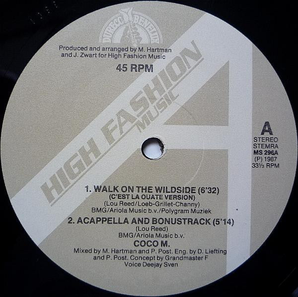 Coco M : Walk On The Wild Side (C'est La Ouate Version) (12")