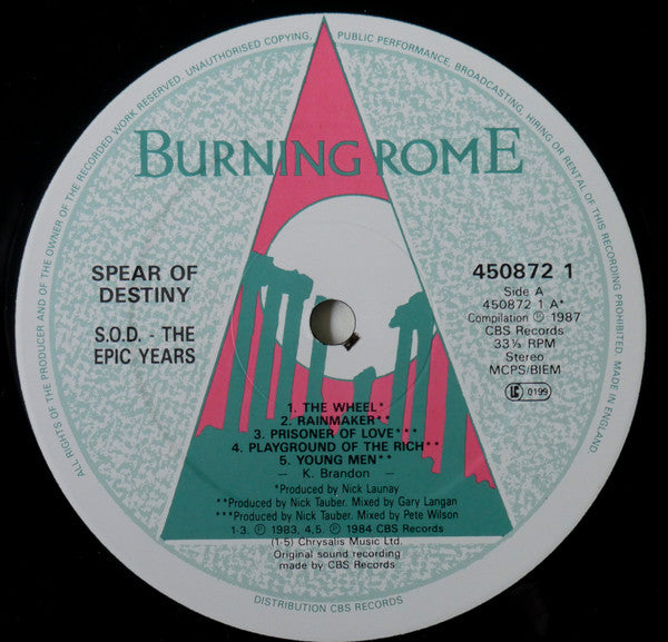 Spear Of Destiny : S.O.D. The Epic Years (LP, Comp)