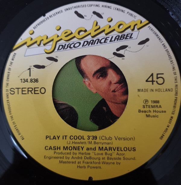 Cash Money & Marvelous : Play It Kool (7", Single)