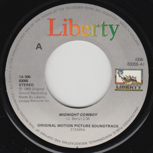John Barry : Midnight Cowboy (7", Single, RE)