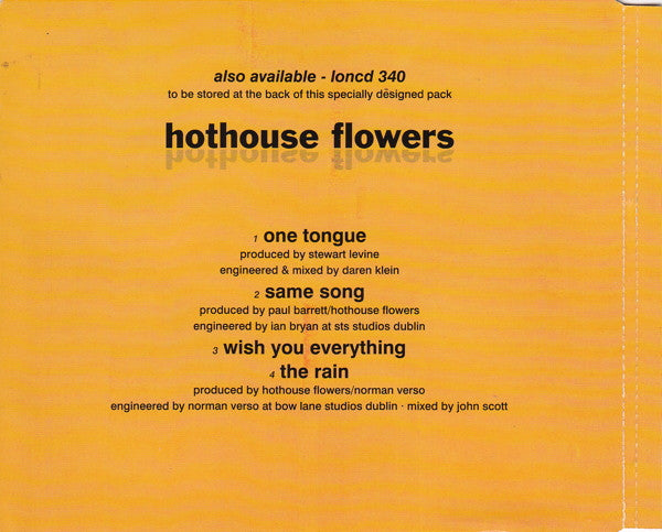 Hothouse Flowers : One Tongue (CD, Single, Ltd, CD1)
