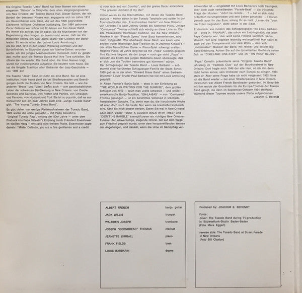 Original Tuxedo Jazz Orchestra : The World's Oldest Jazz Orchestra Founded In 1896 (LP, Album, RE)