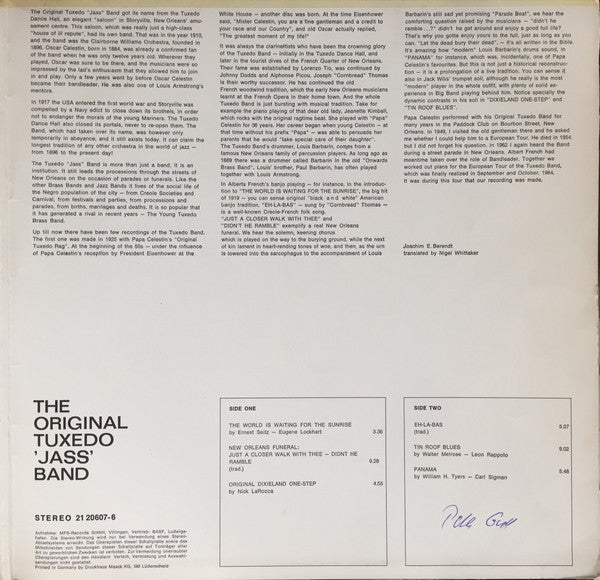 Original Tuxedo Jazz Orchestra : The World's Oldest Jazz Orchestra Founded In 1896 (LP, Album, RE)