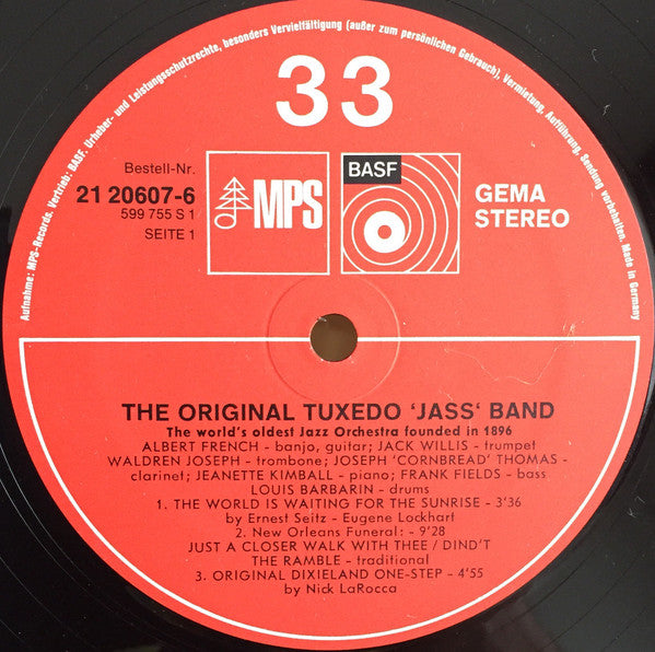 Original Tuxedo Jazz Orchestra : The World's Oldest Jazz Orchestra Founded In 1896 (LP, Album, RE)