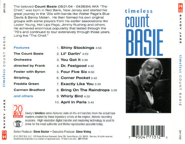 Count Basie : Timeless (CD, Comp)
