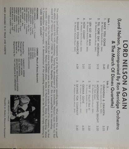Lord Nelson (2) : Lord Nelson Again (LP, Album)