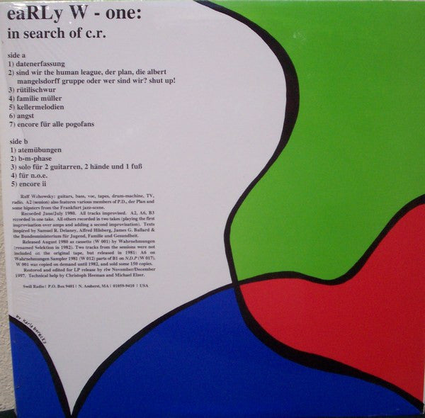 RLW : eaRLy W - One: In Search Of C.R. (LP)