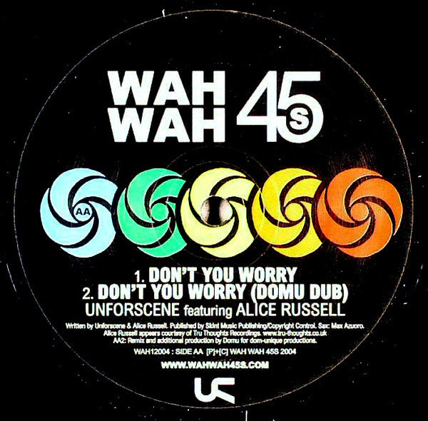 Unforscene : Don't You Worry (Domu Remixes) (12")