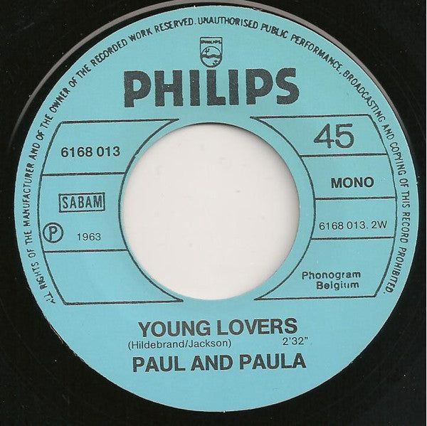 Paul & Paula : Hey Paula / Young Lovers (7", Single, Mono, RE)