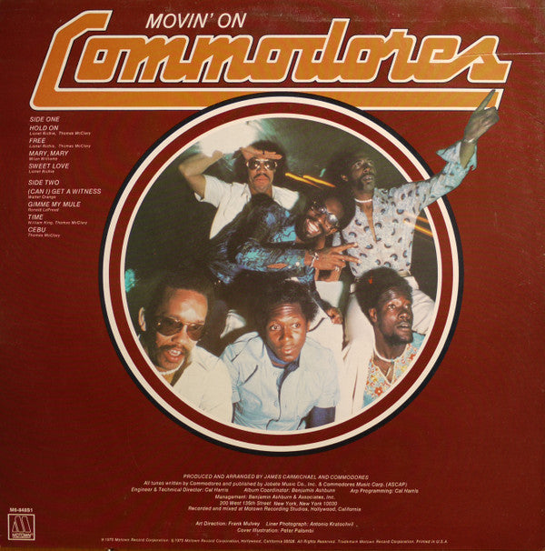 Commodores : Movin' On (LP, Album, Sup)