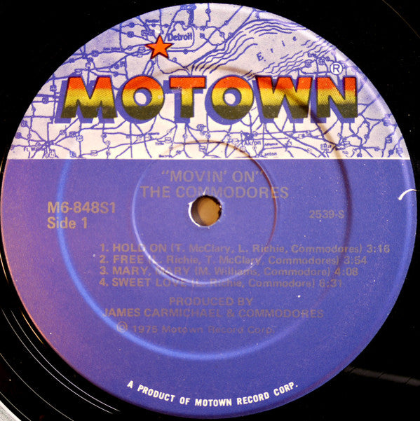 Commodores : Movin' On (LP, Album, Sup)
