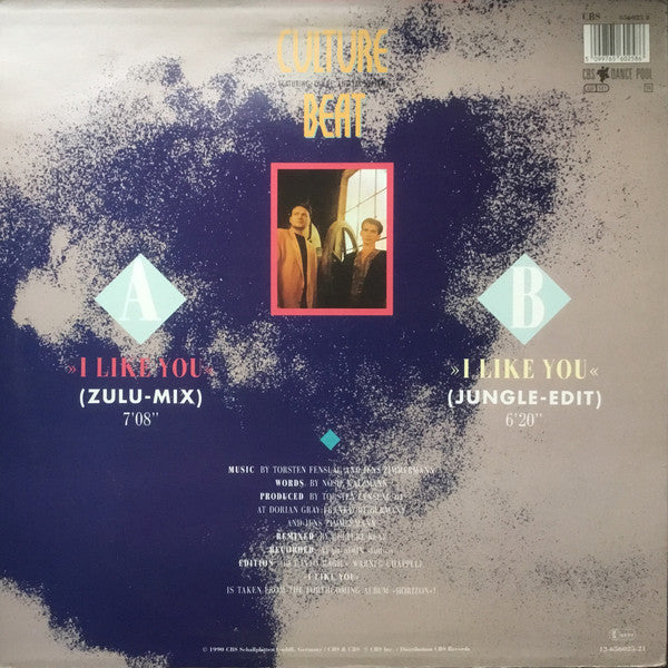 Culture Beat Featuring Lana E. And Jay Supreme : I Like You (Remix) (12", Maxi)
