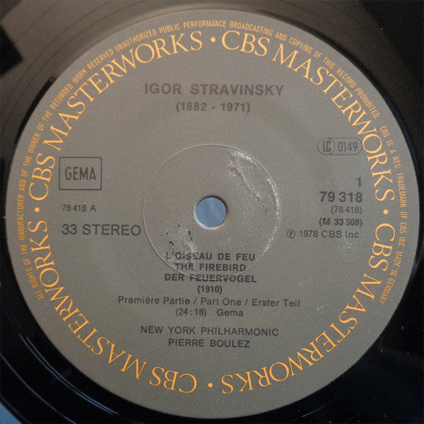 Igor Stravinsky - Pierre Boulez, The Cleveland Orchestra, New York Philharmonic : Le Sacre Du Printemps • Petrushka • L'Oiseau De Feu / Firebird / Feuervogel (3xLP + Box, Comp)