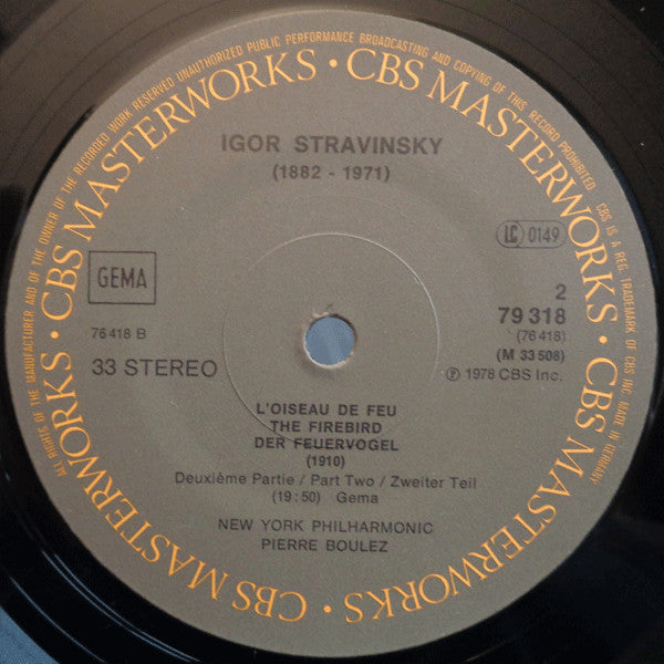 Igor Stravinsky - Pierre Boulez, The Cleveland Orchestra, New York Philharmonic : Le Sacre Du Printemps • Petrushka • L'Oiseau De Feu / Firebird / Feuervogel (3xLP + Box, Comp)